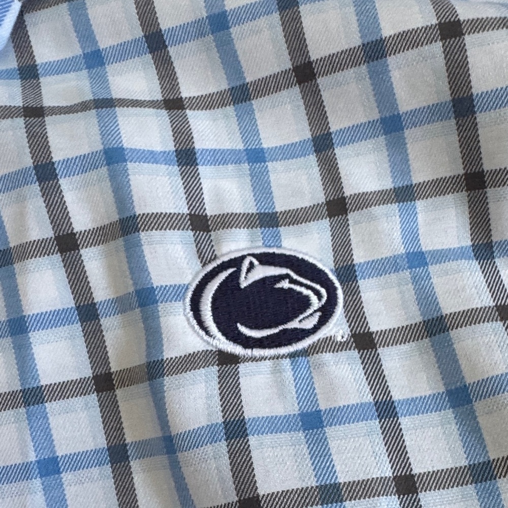 Red House Men's Nittany Lions Blue and White Checkered Shirt - Picture 3 of 7